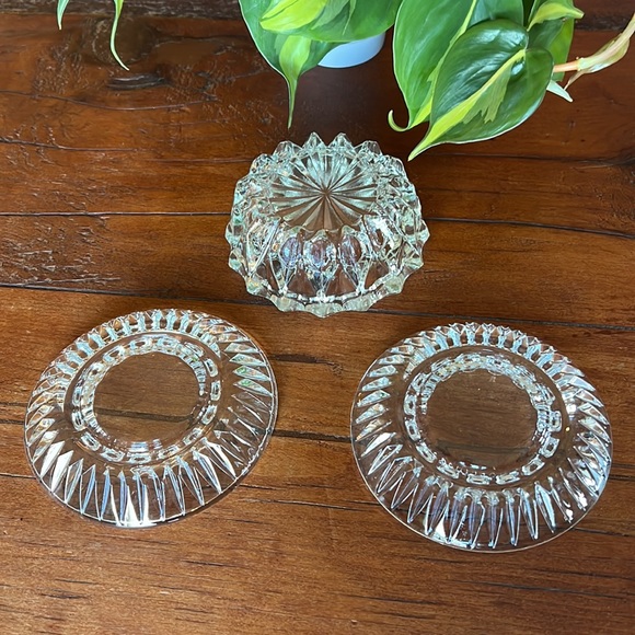 Vintage Crystal Ashtrays - Picture 2 of 2
